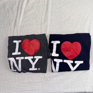I Love NY T-Shirts in‎ Gray and Navy souvenir Graphic Vacation Casual #cc